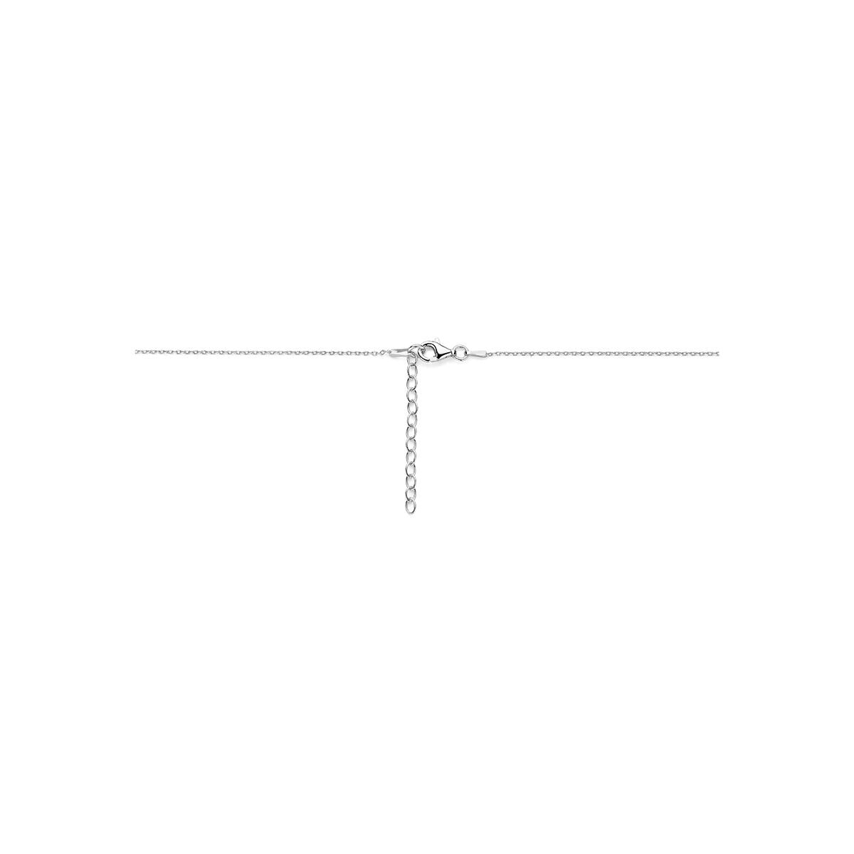Collana in argento 925 rodiato con quadrifoglio