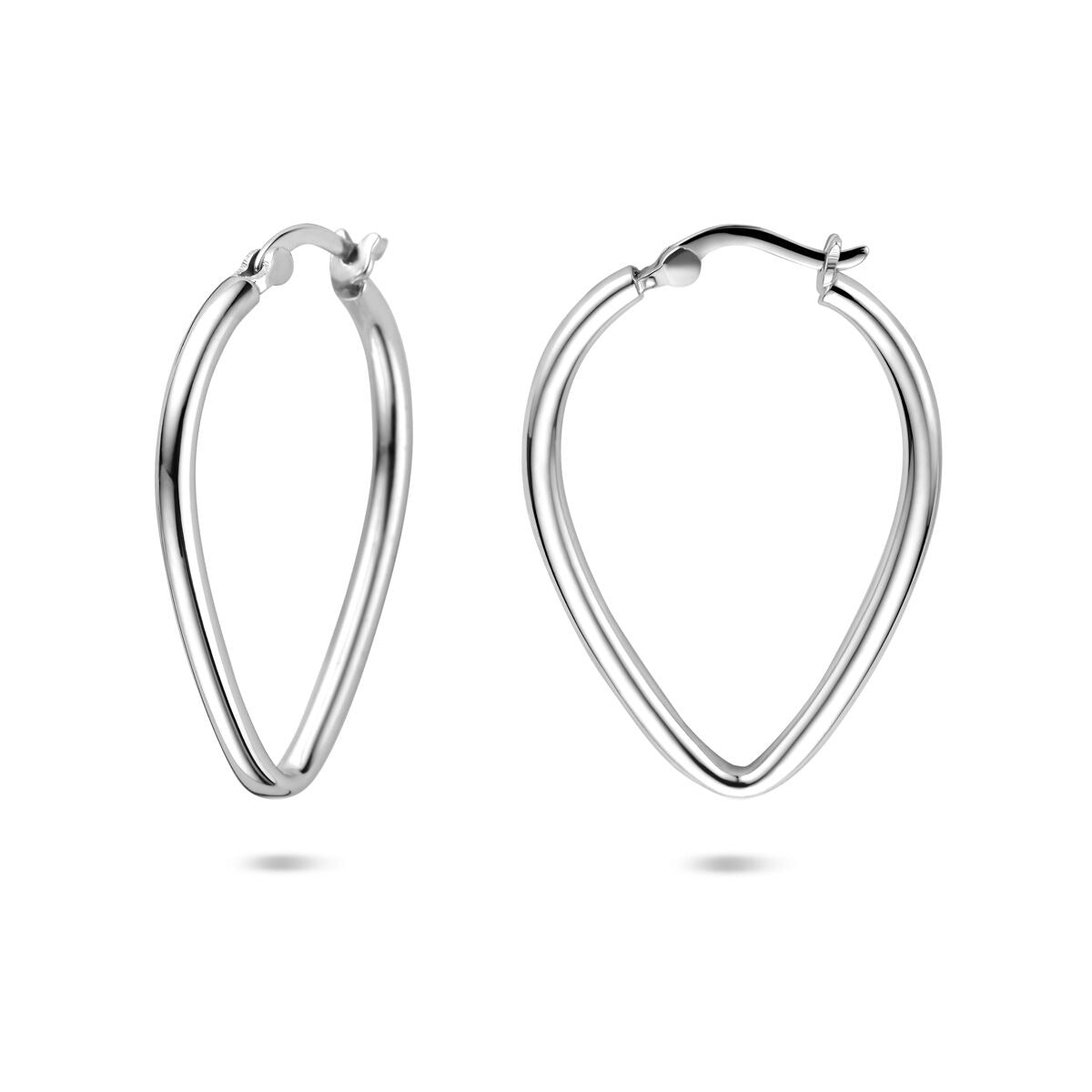 Orecchini a cerchio in argento rodiato 25,5 mm