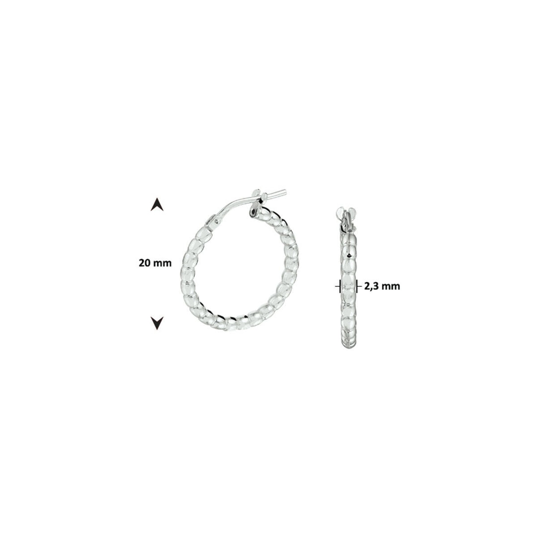 Gerhodineerd zilveren oorringen – 20 mm