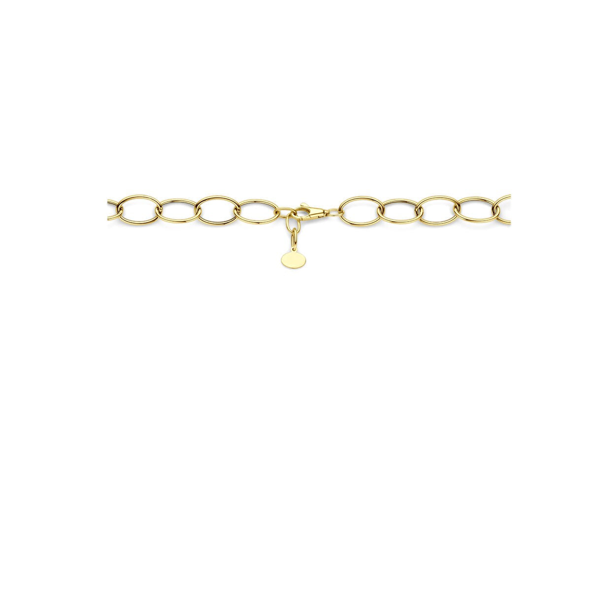 Collana da donna in oro giallo 14K con ampie maglie a filo – 45 cm