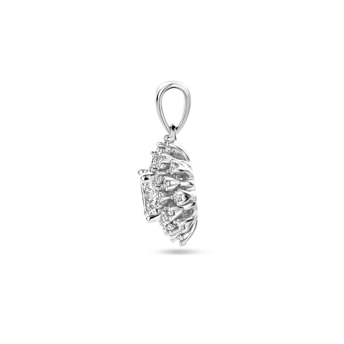 Ciondolo in Argento Rodiato con Zircone – Entourage Pavé