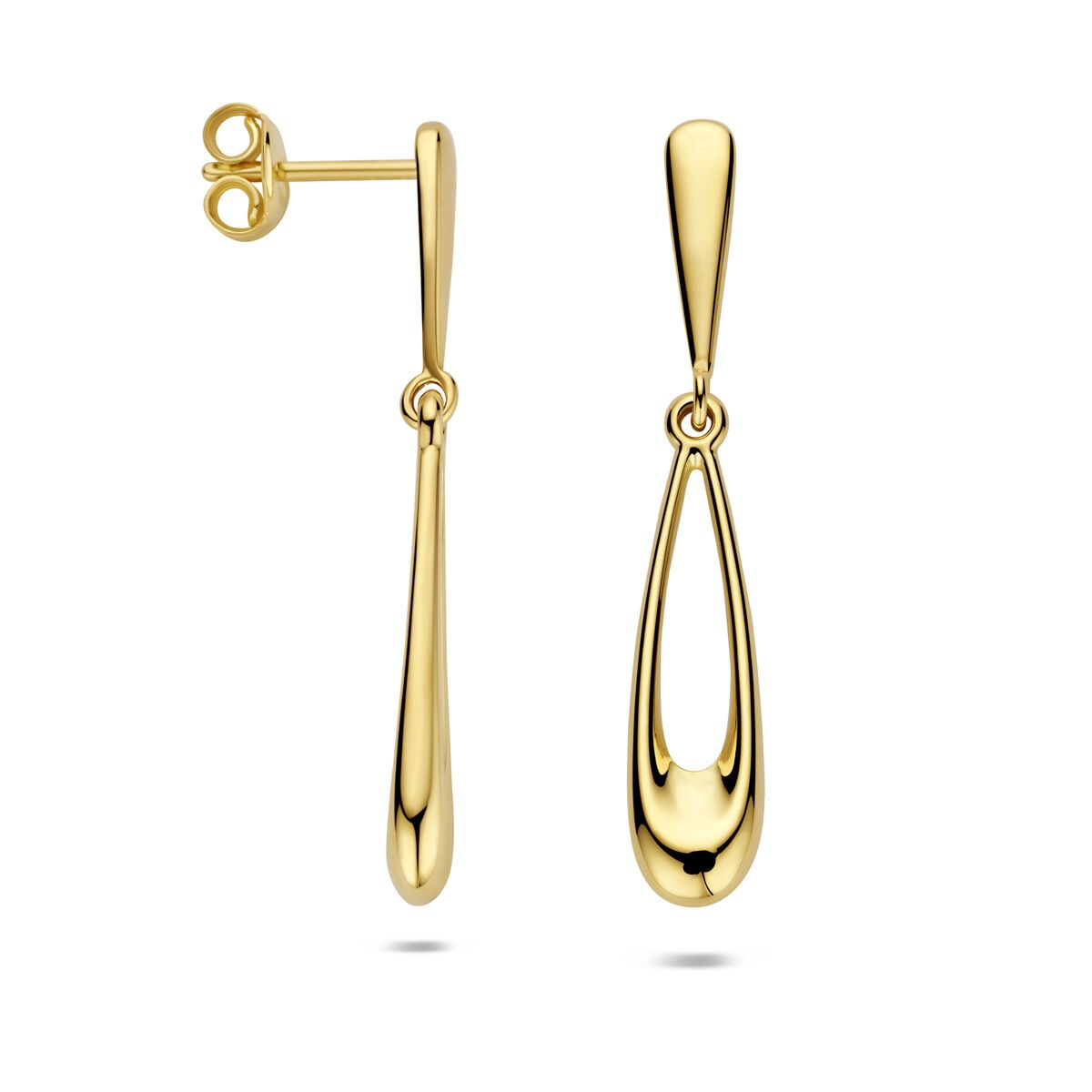 Orecchini pendenti in oro giallo 14k da donna