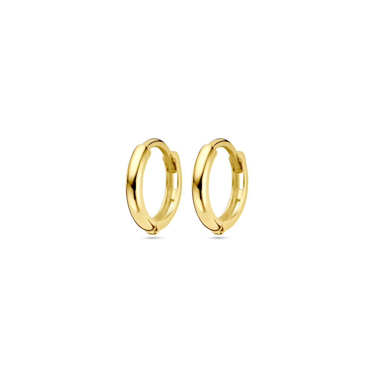 Orecchini alla creola color oro giallo in oro 9k con finitura lucida.