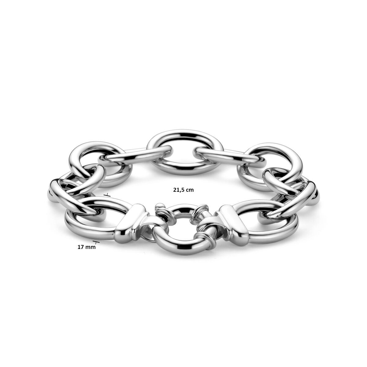 Bracciale in Argento 925 Rodiato con Maglia Ancora