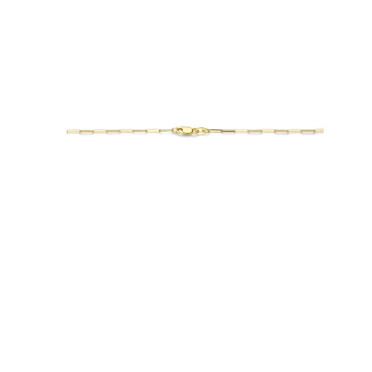 Collana in oro senza ciondolo 14k maglia paperclip da donna 1,8 mm 45 cm