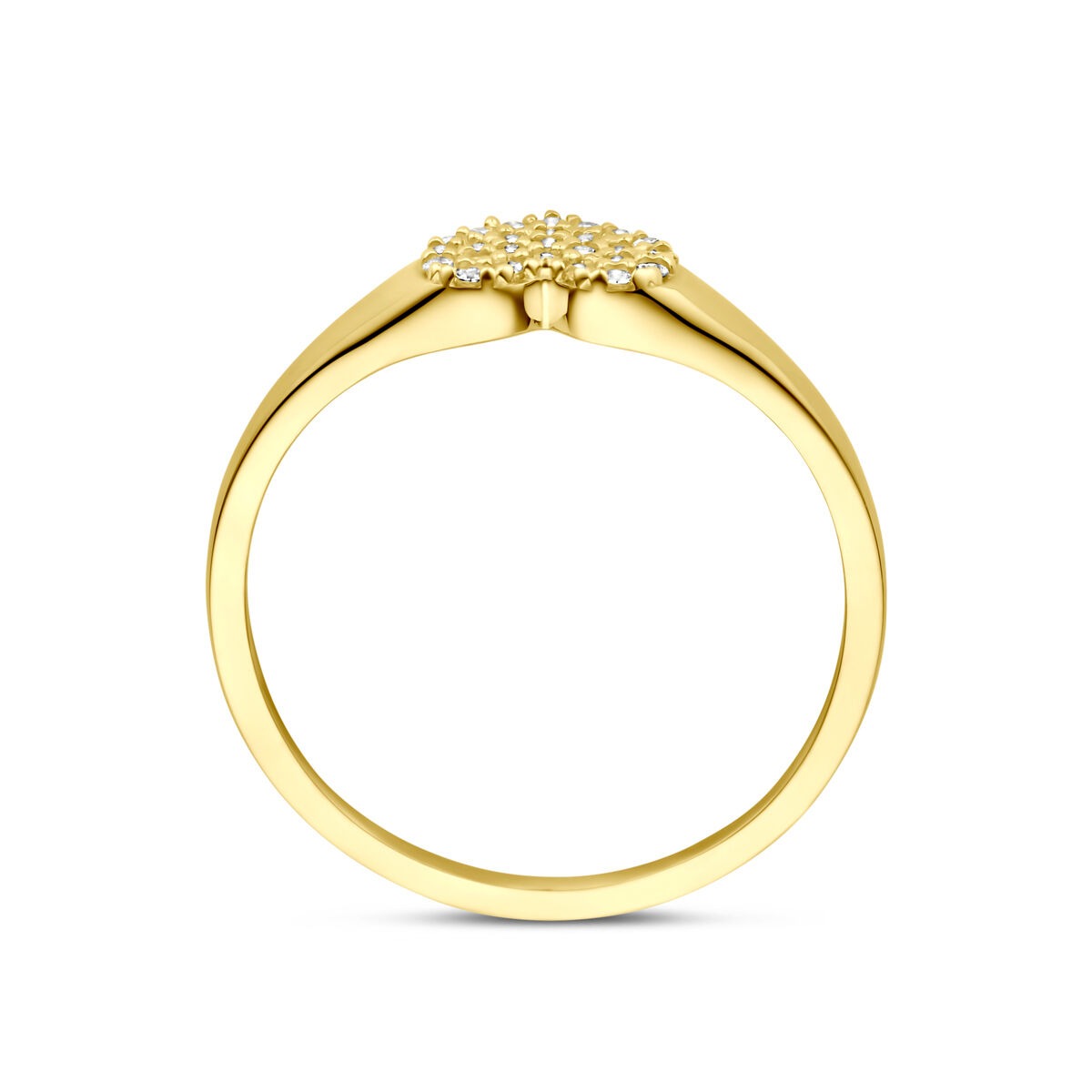 Anello in oro 14k con cuore di zirconia – 6 mm