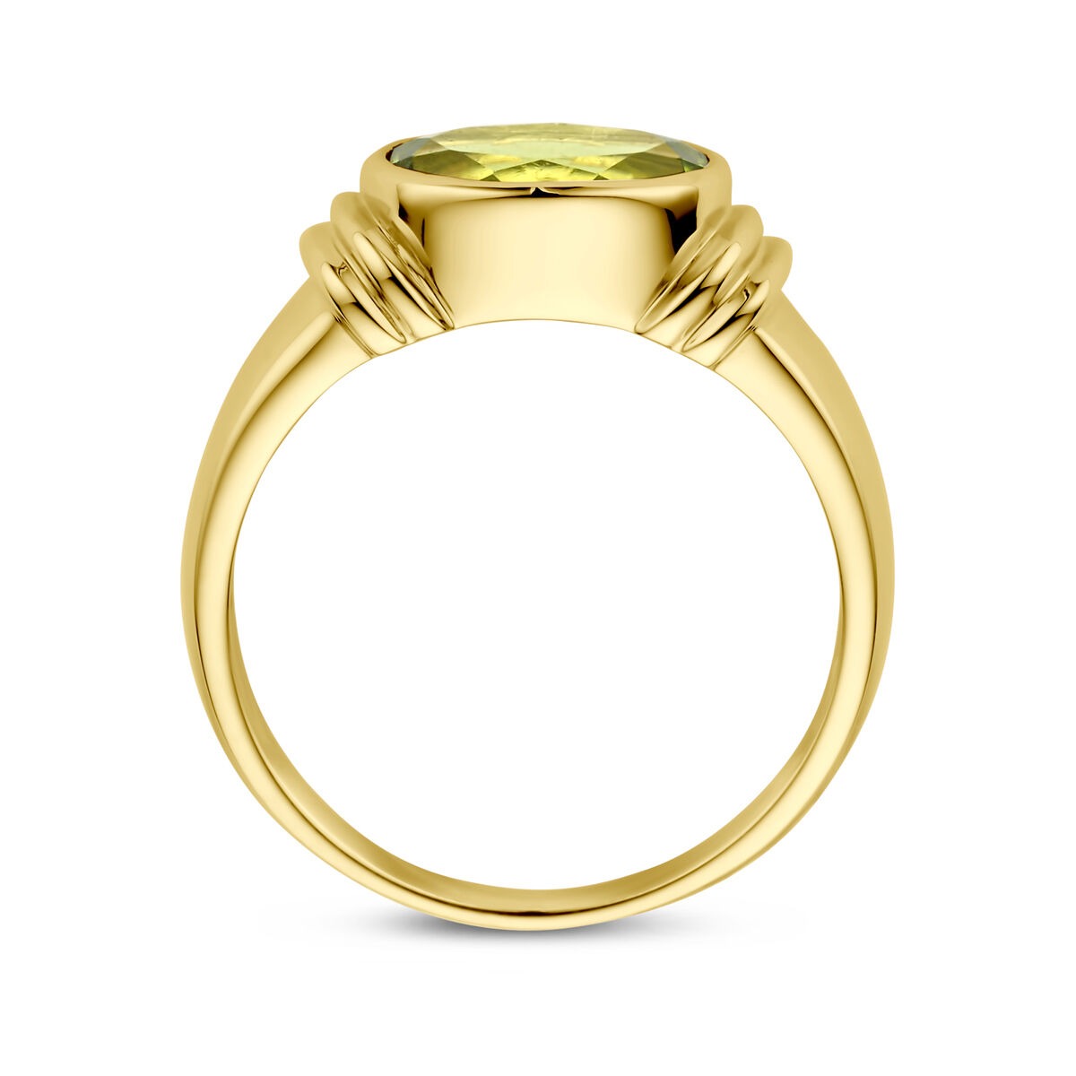 Anello da donna in oro – 14k con peridoto ovale