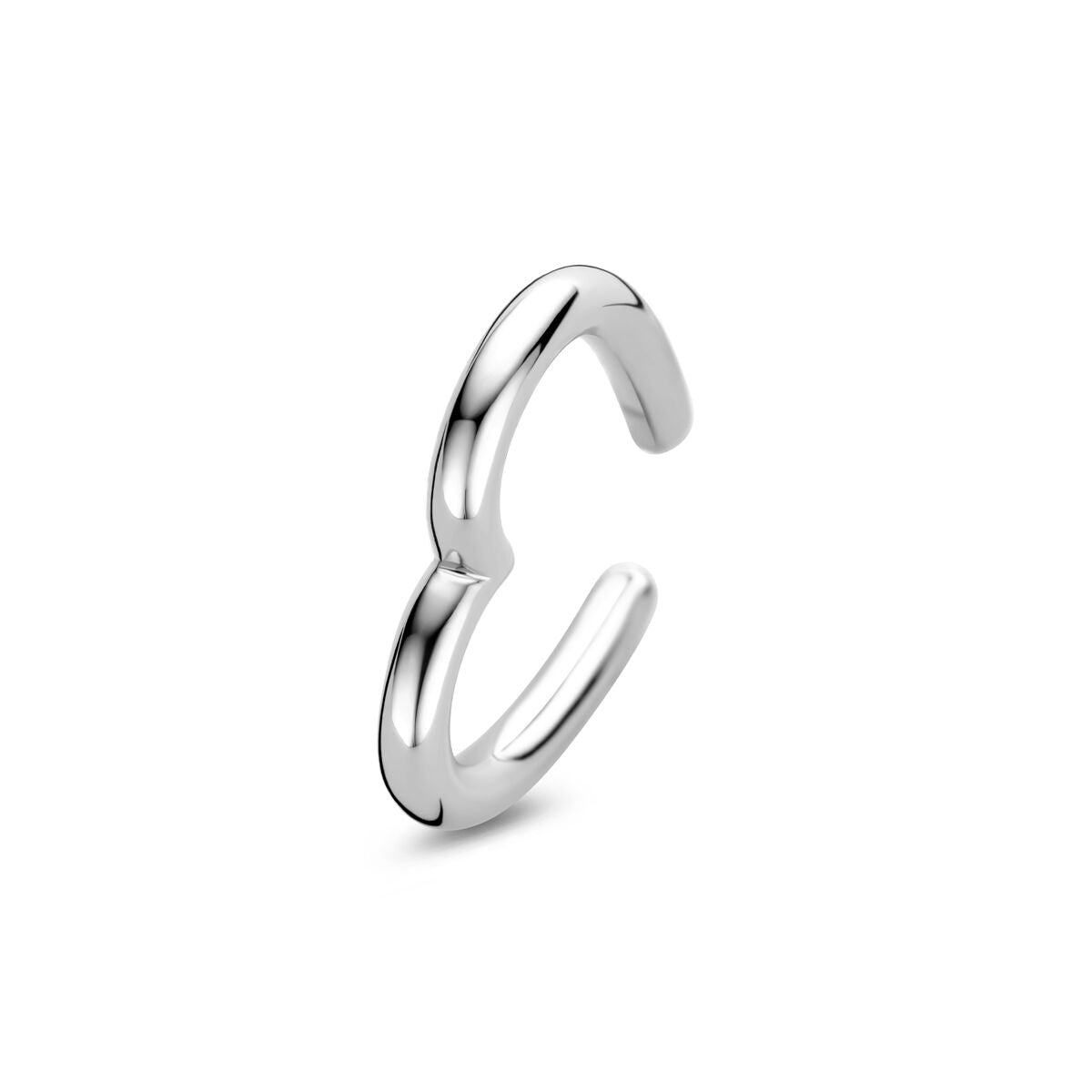 Ear cuff in argento a forma di cuoricino - argento 925 rodiato