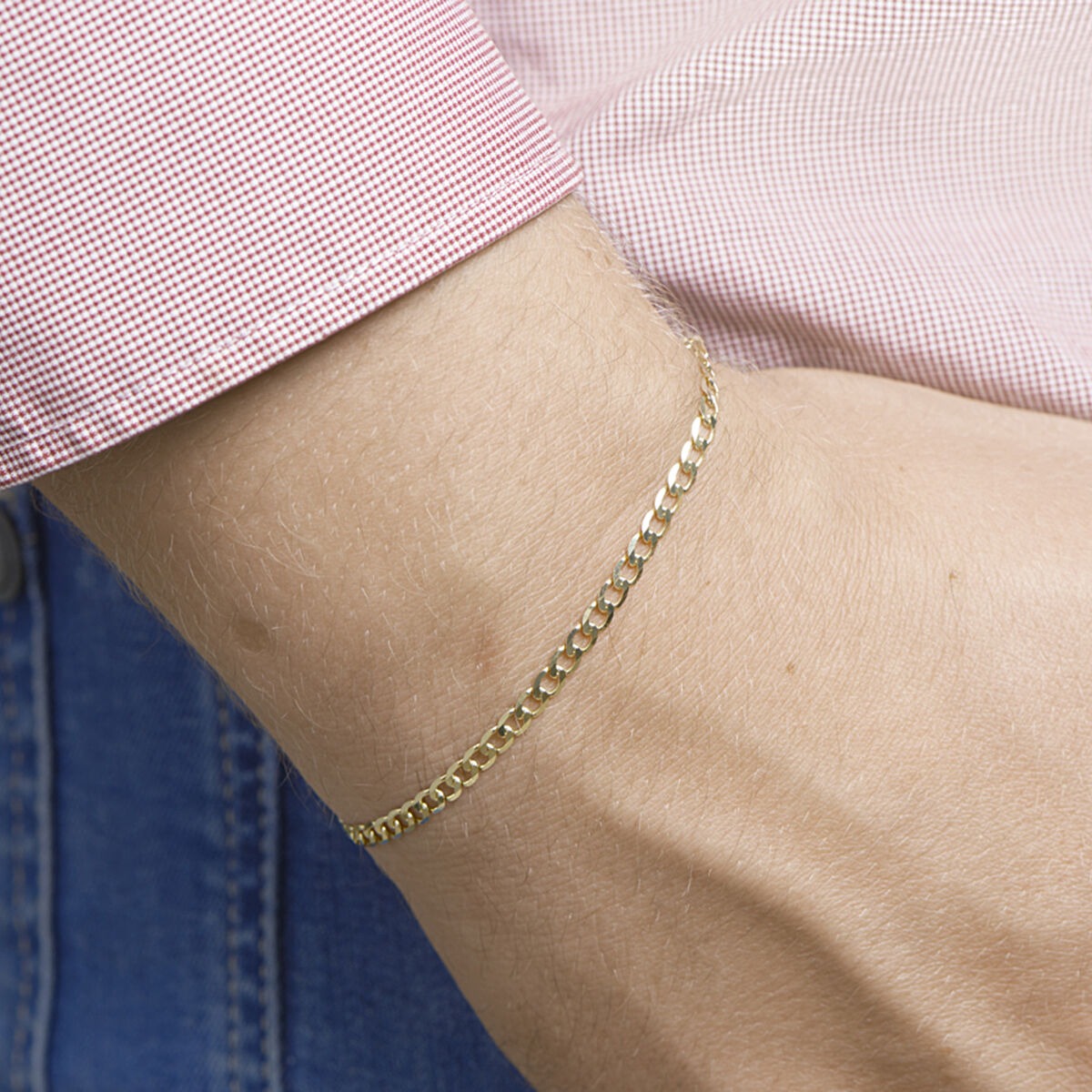 Bracciale Gourmette in Oro Giallo 9k 3.3 mm
