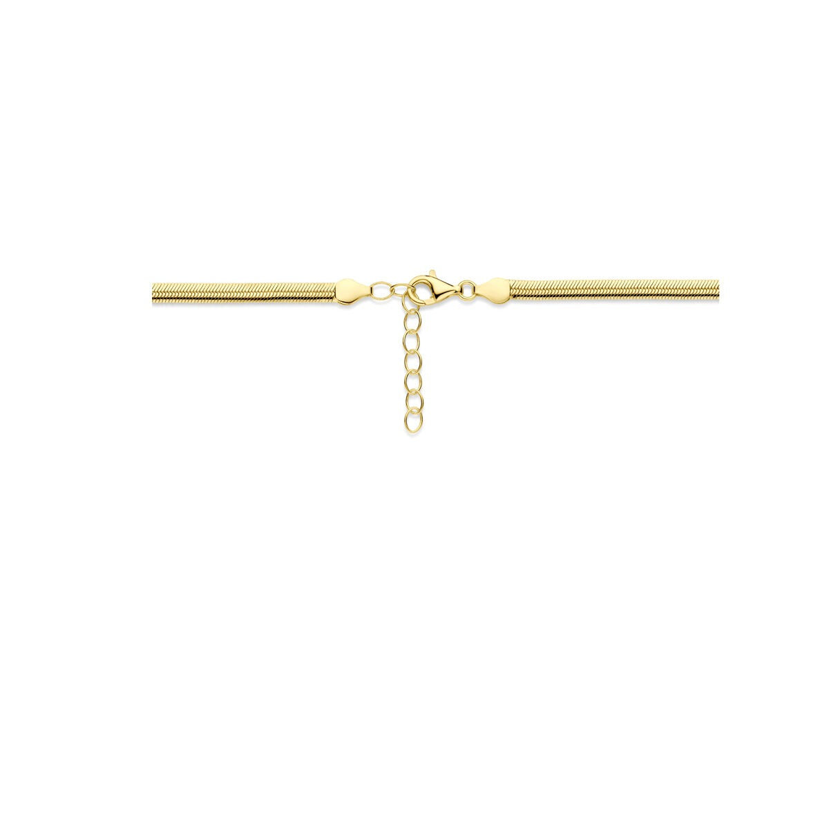 Collana gourmette dorata – argento 925 con placcatura oro giallo, 4.6 mm