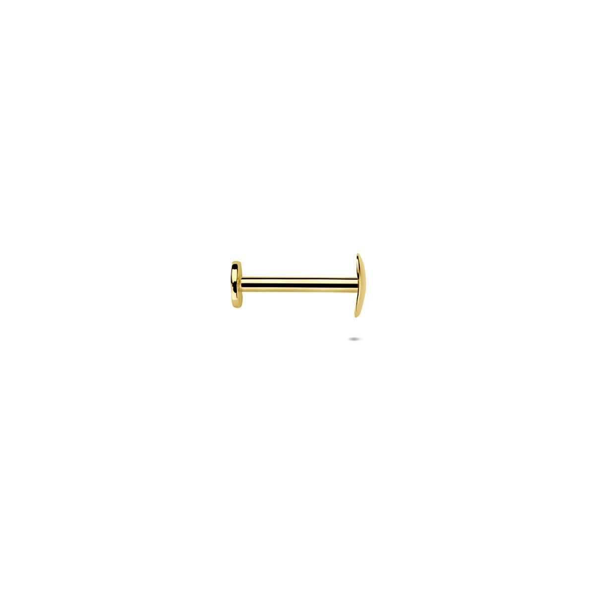Piercing flat back in oro giallo 14k con cuoricino – simbolo d'amore