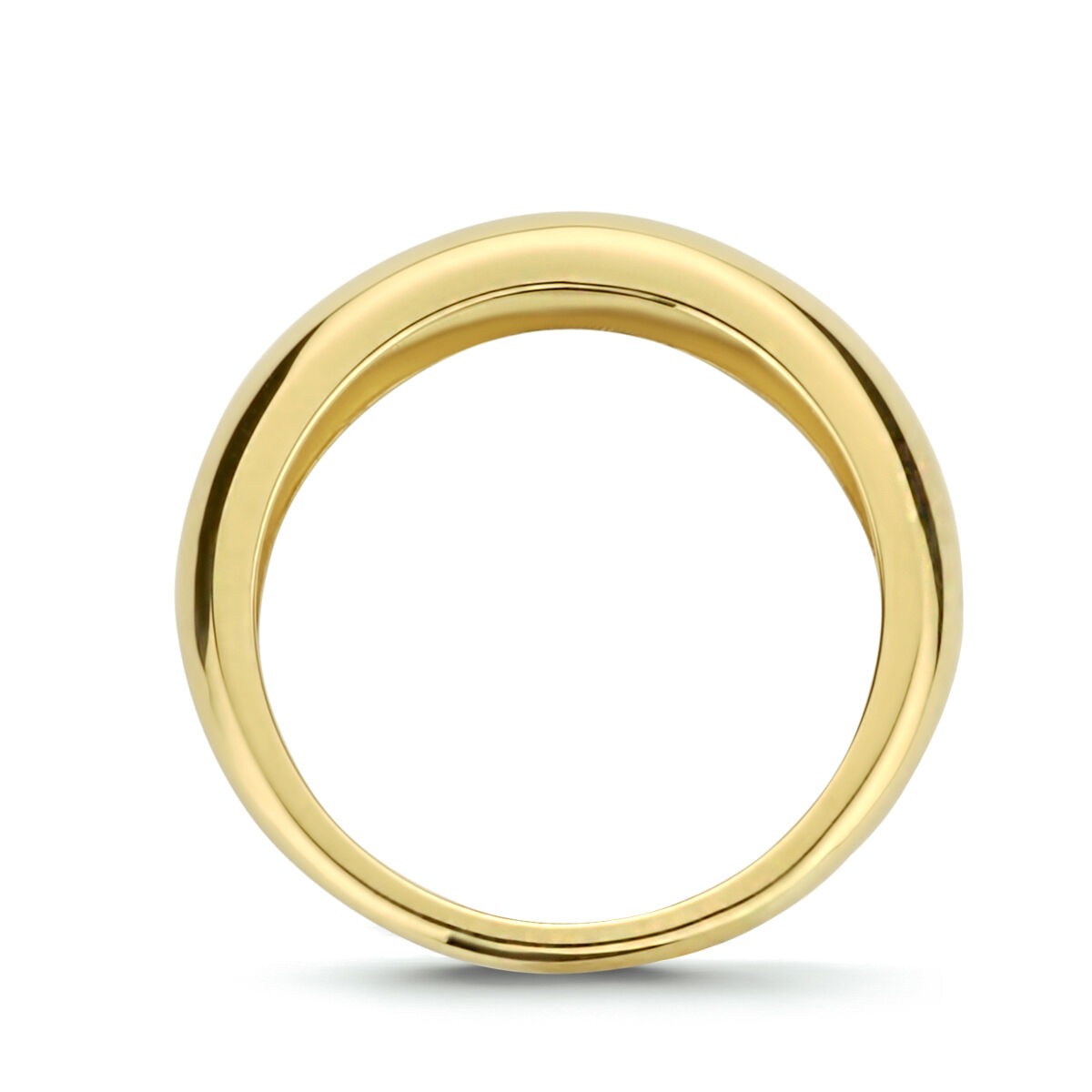 Anello da donna color oro giallo 9k – classico e deciso