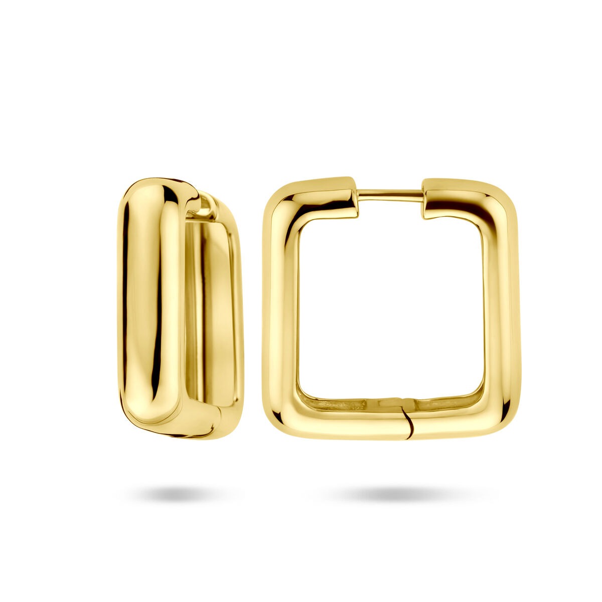 Orecchini a cerchio in argento dorato – 25 x 7 mm
