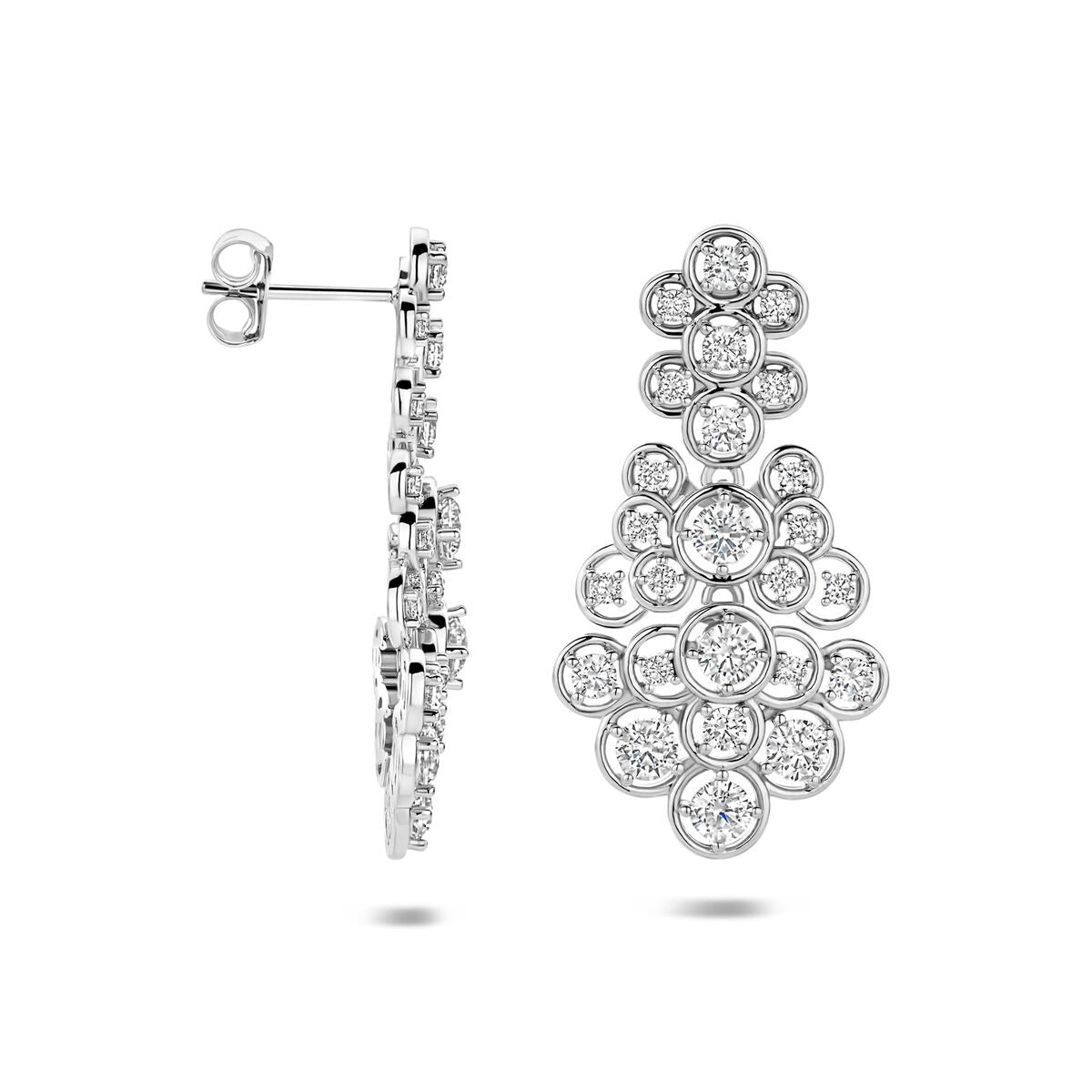 Orecchini pendenti in argento 925 con zirconia