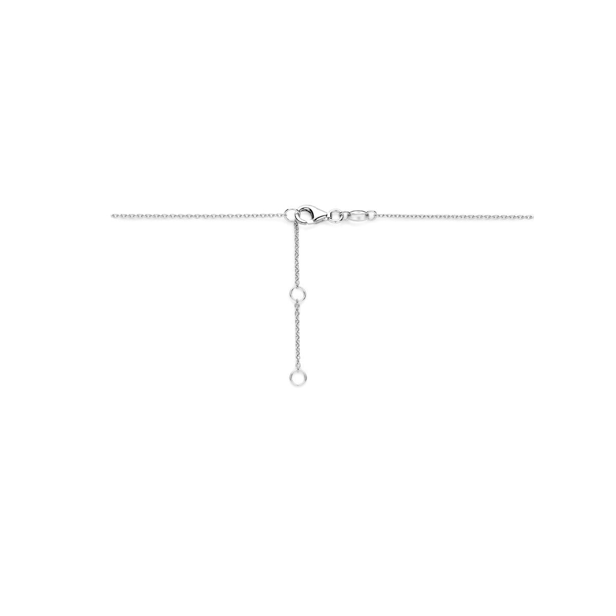 Collana in argento con ciondolo di zircone – collana da donna rodiata in stile solitario