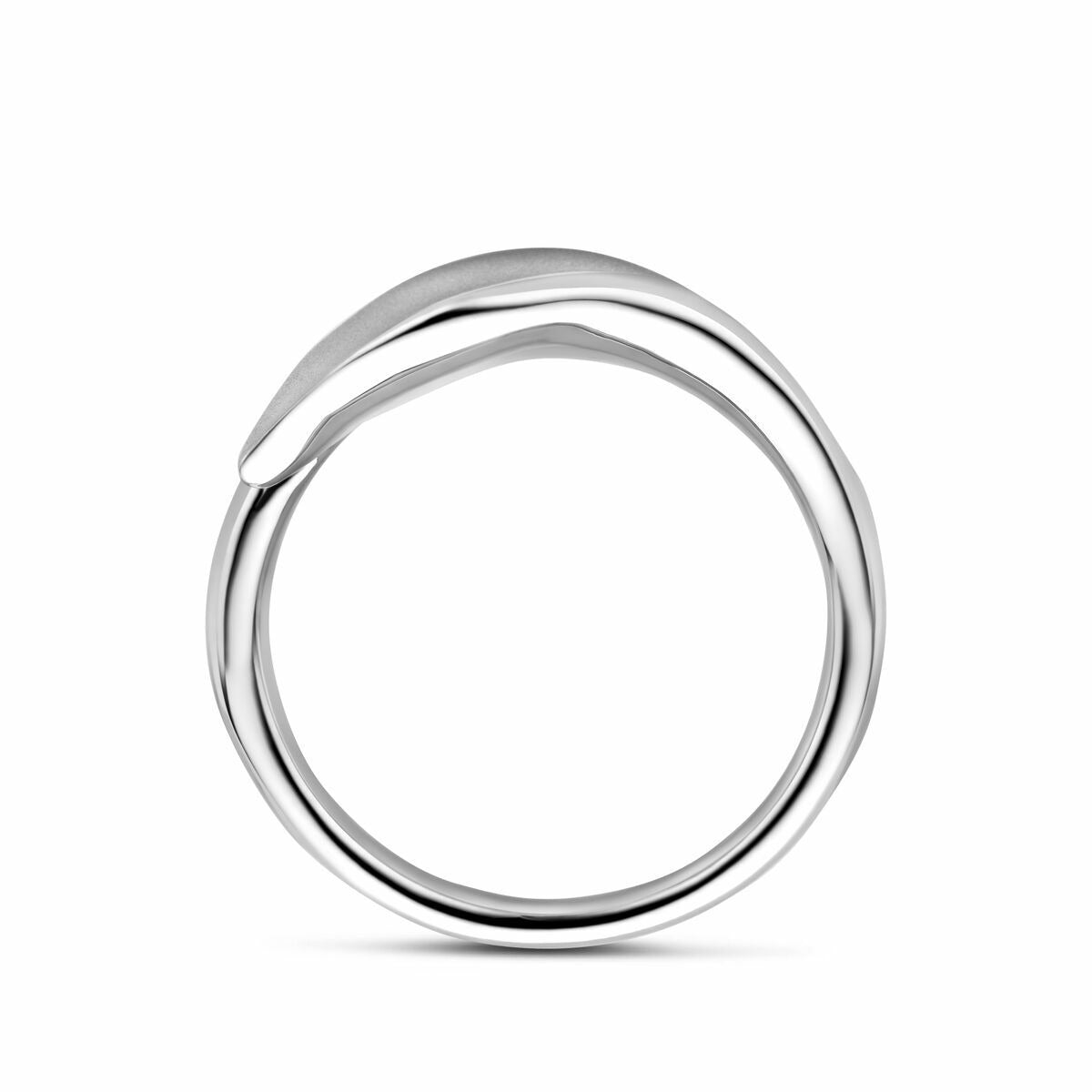 Anello da donna in argento rodiato – largo 10,5 mm