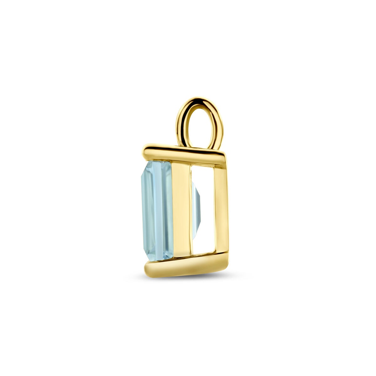Ciondolo in argento dorato con topazio blu cielo – 14,5 x 8,5 mm