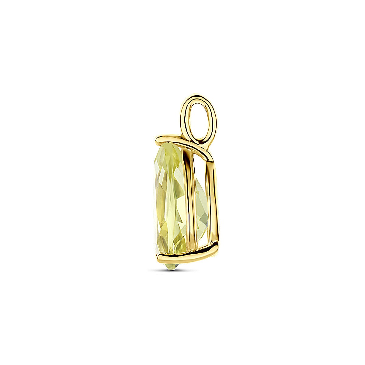 Ciondolo in argento dorato con quarzo citrino – 16,5 x 8 mm