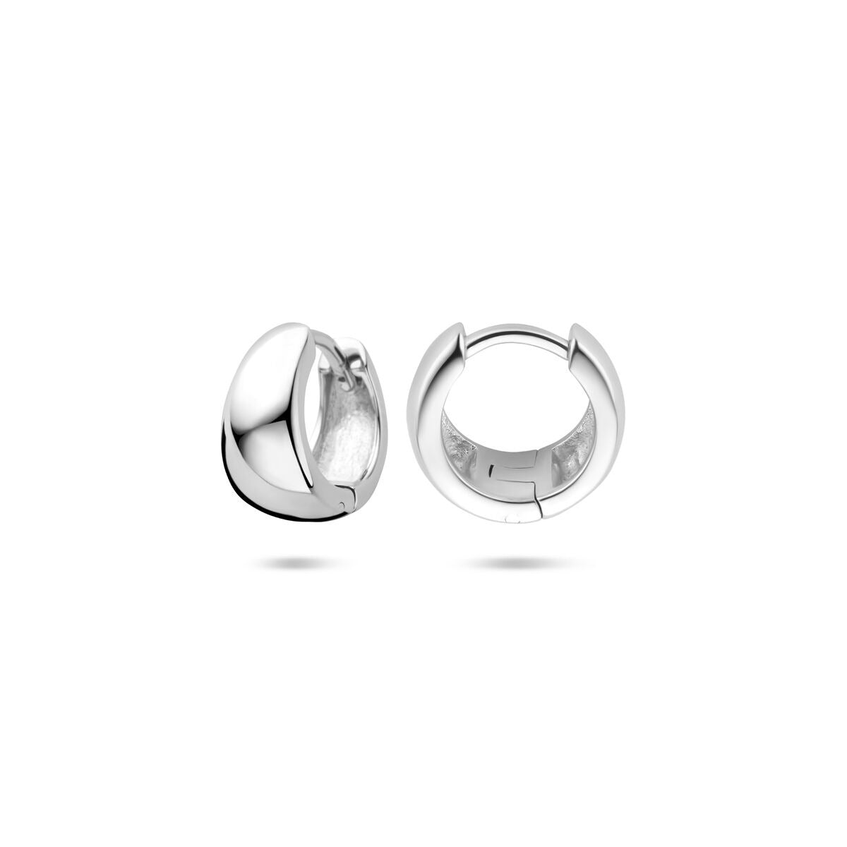 Orecchini a clip in argento rodiato – 11 mm