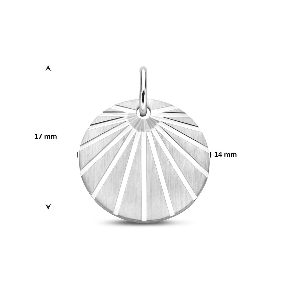 Ciondolo in argento 925 rodiato – 17 mm