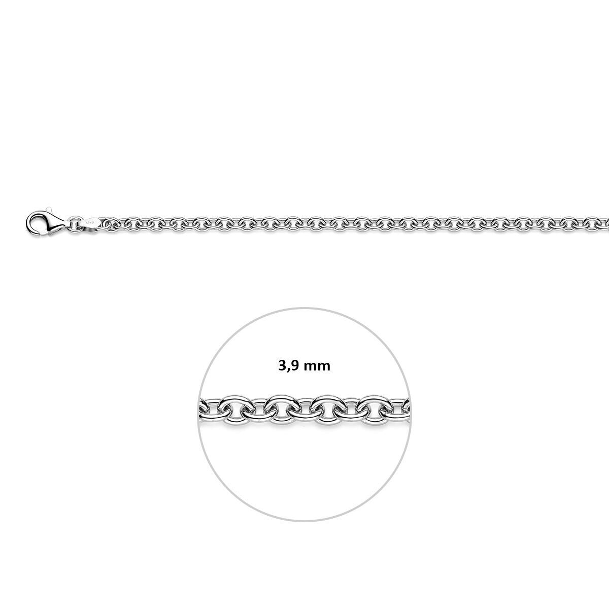 Bracciale ancora in argento 925 rodiato