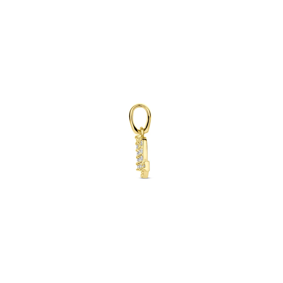 ciondolo segno zodiacale in oro giallo 14k con diamante