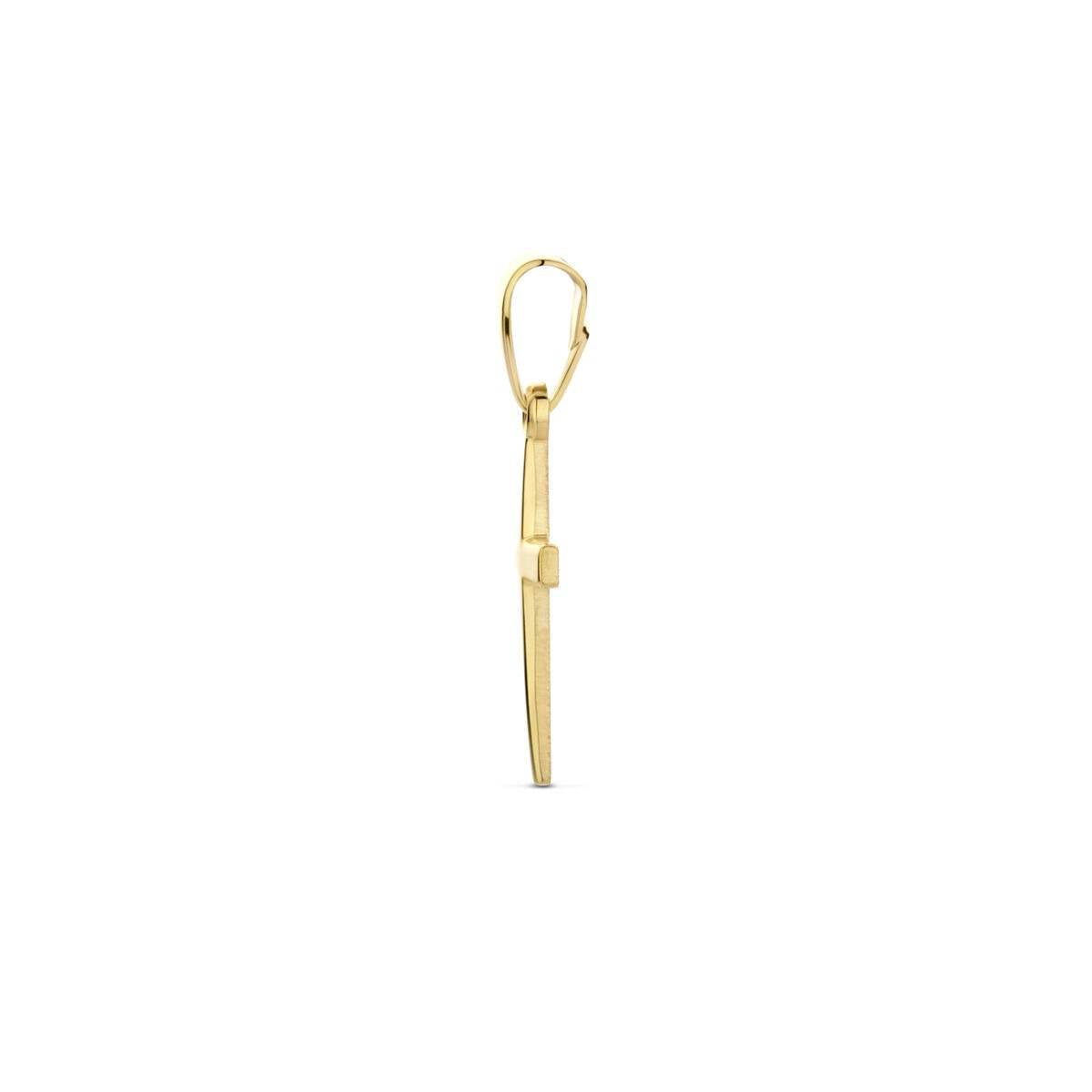 Ciondolo croce in oro giallo 14k – simbolo classico in formato raffinato