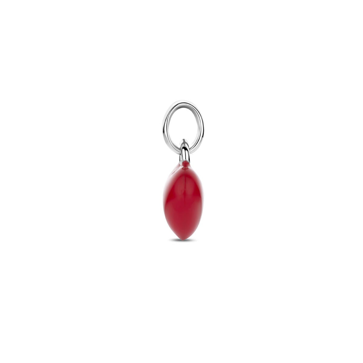 Ciondolo da bambino in argento cuore rodiato 8x6mm