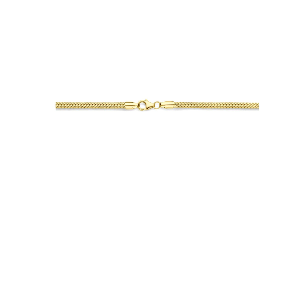 Collana da donna in oro giallo 14k con anima d'argento