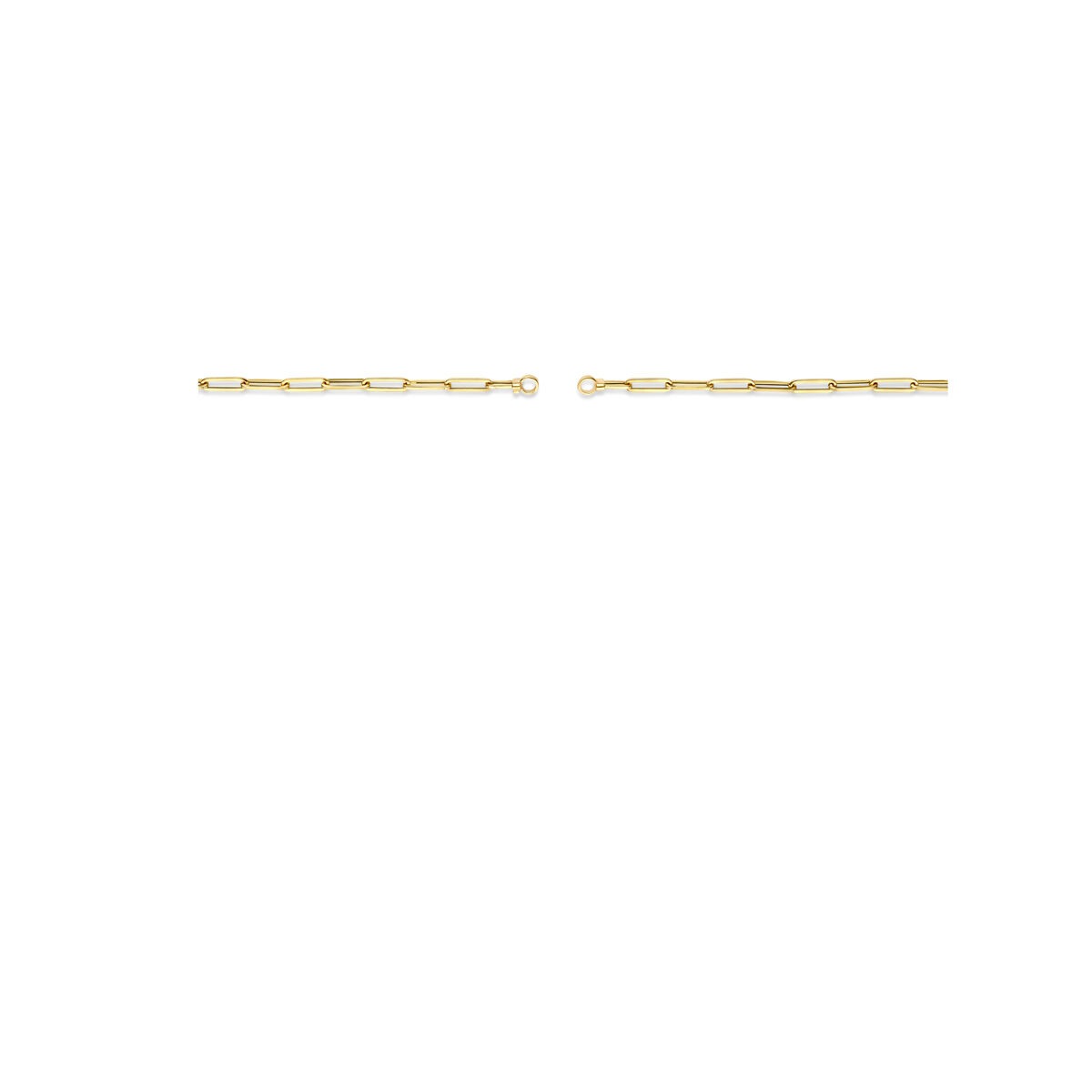 Collana in oro giallo 14k senza chiusura