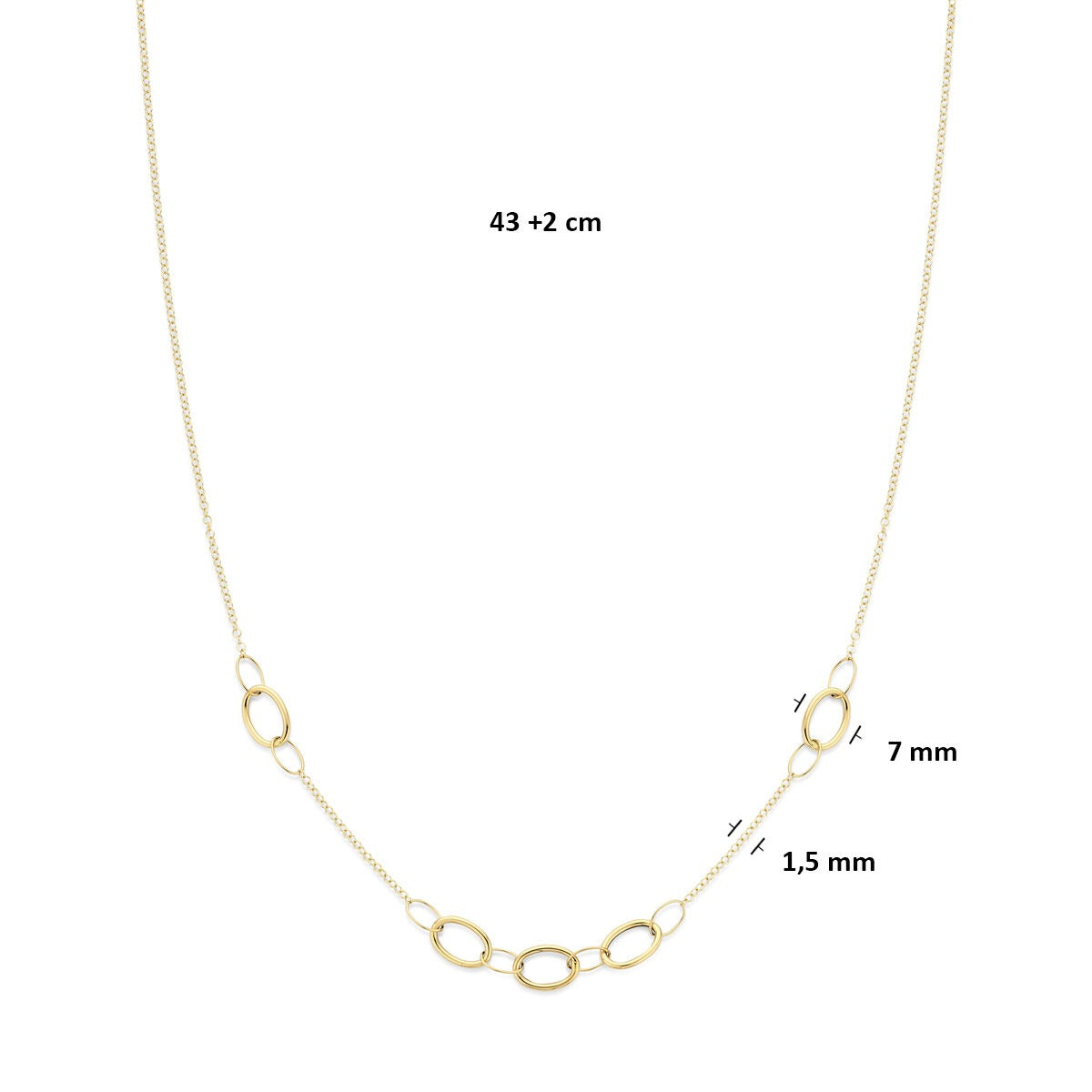 Bracciale in oro giallo 14k con chiusura a molla