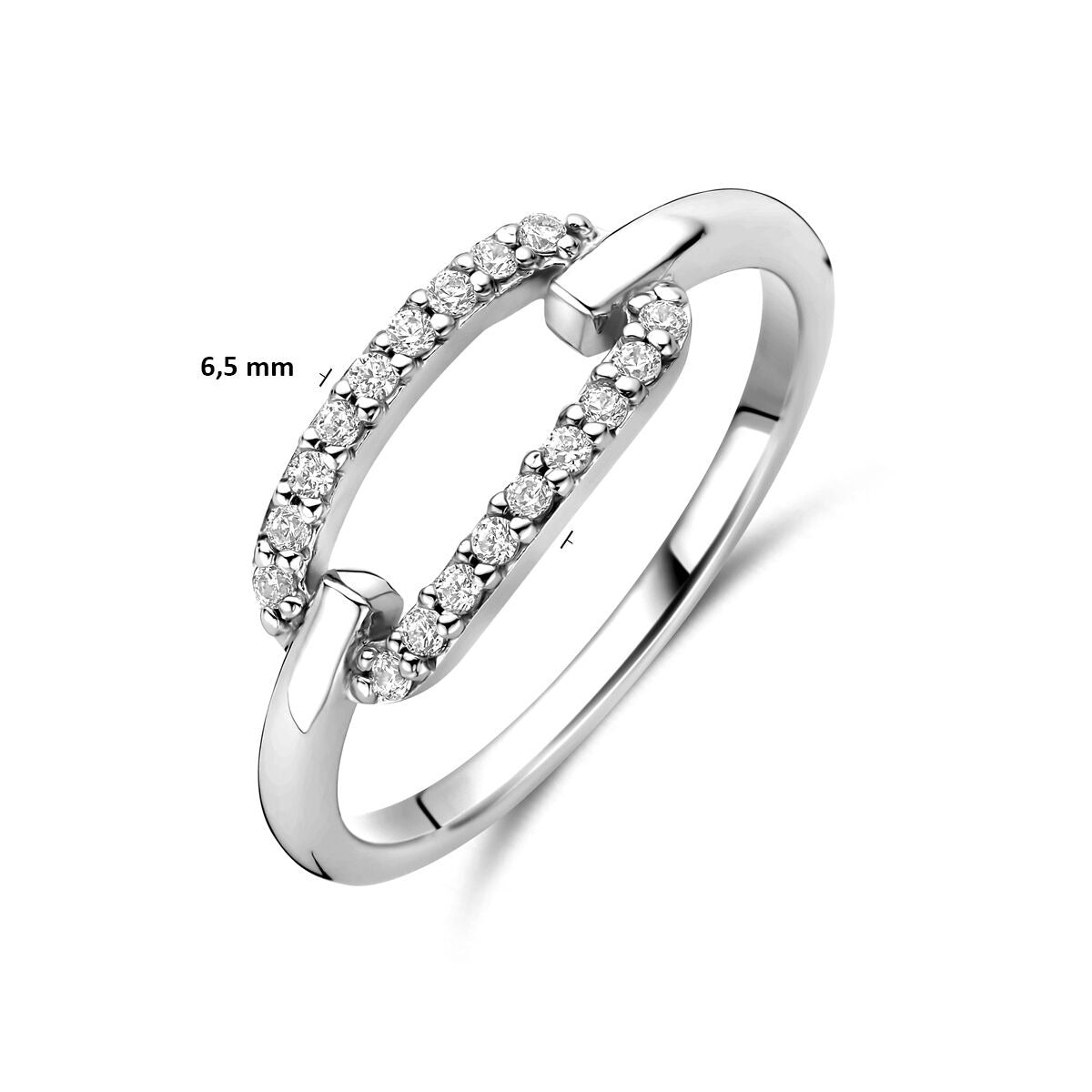 Anello da Donna in Argento con Zirconia – Rodiato