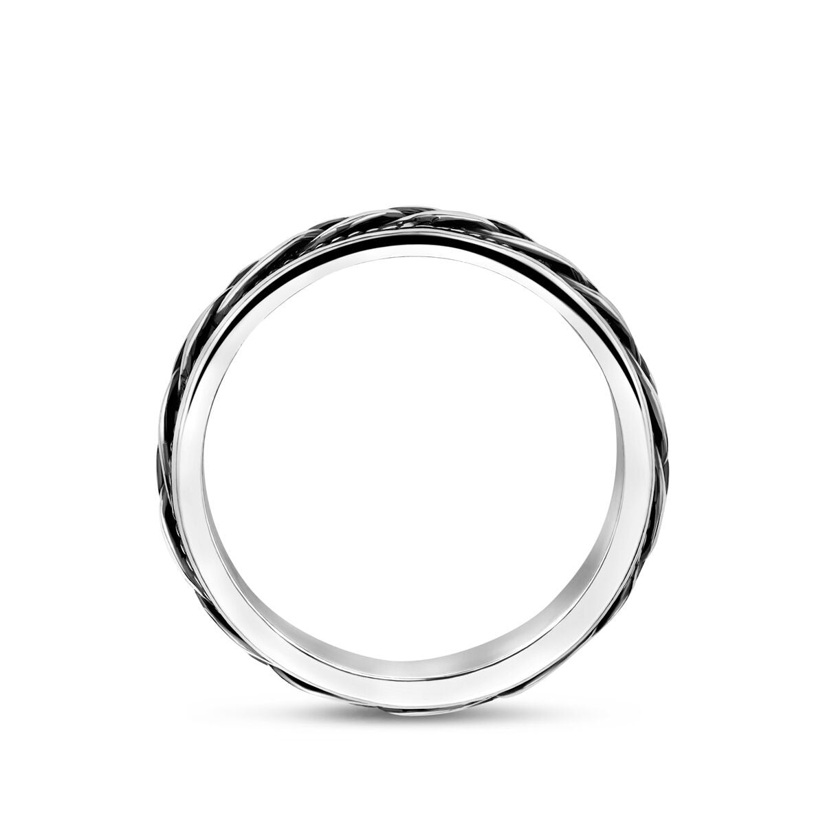 Anello da uomo in argento ossidato – elegante anello in argento 925 dallo stile deciso