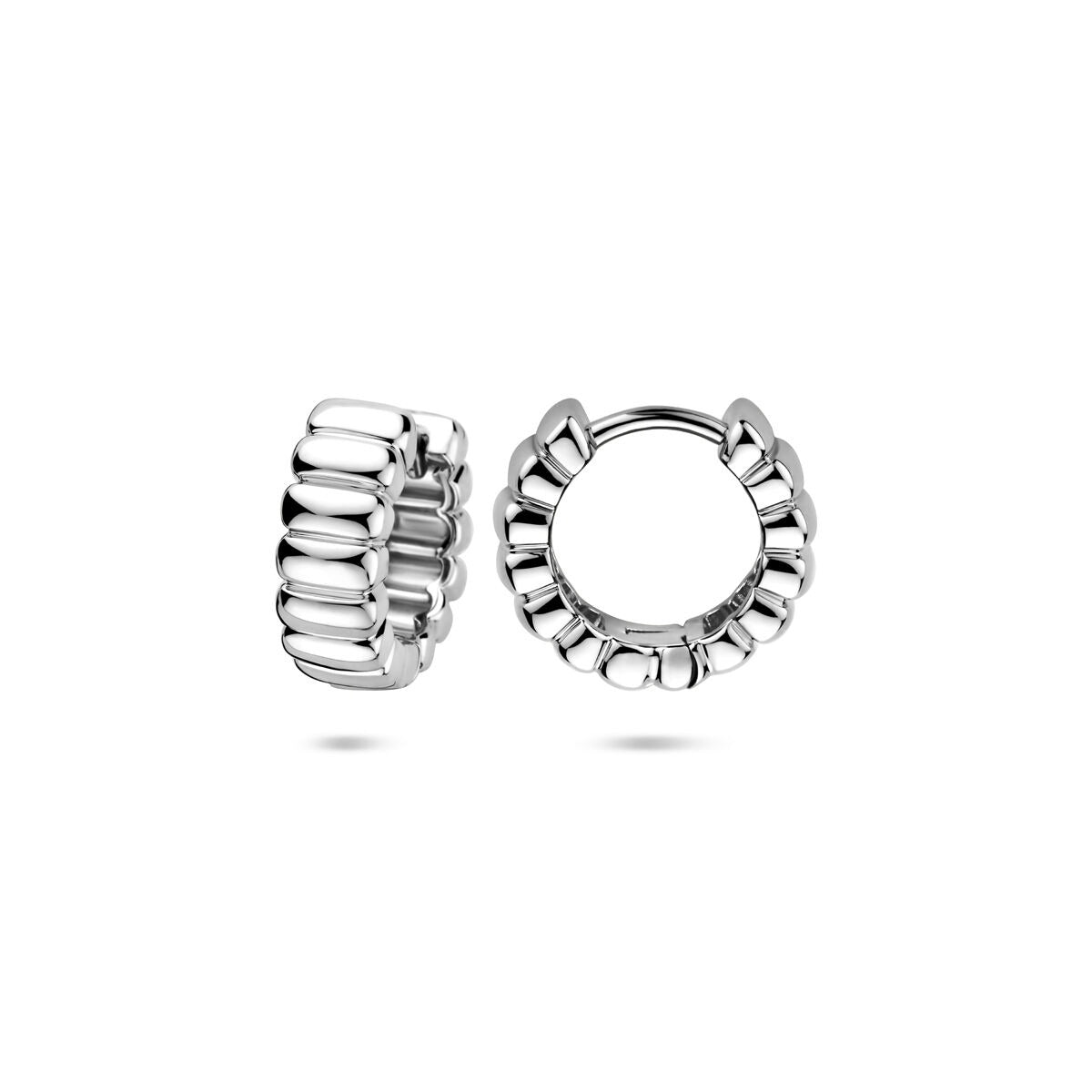 Orecchini a clip in argento – argento 925 rodiato, 14 x 5 mm