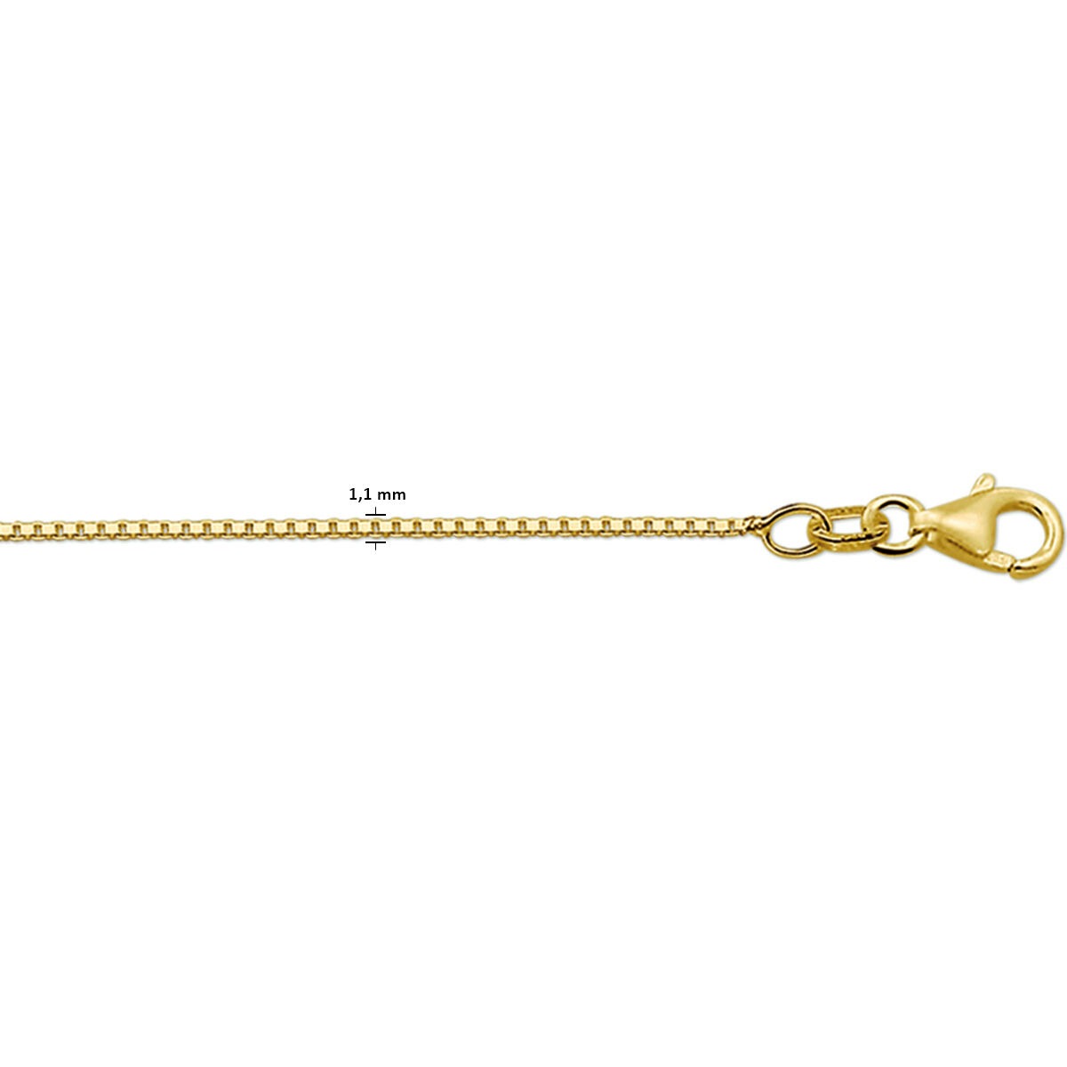 Collana d'oro 18k – maglia veneziana 1,1 mm