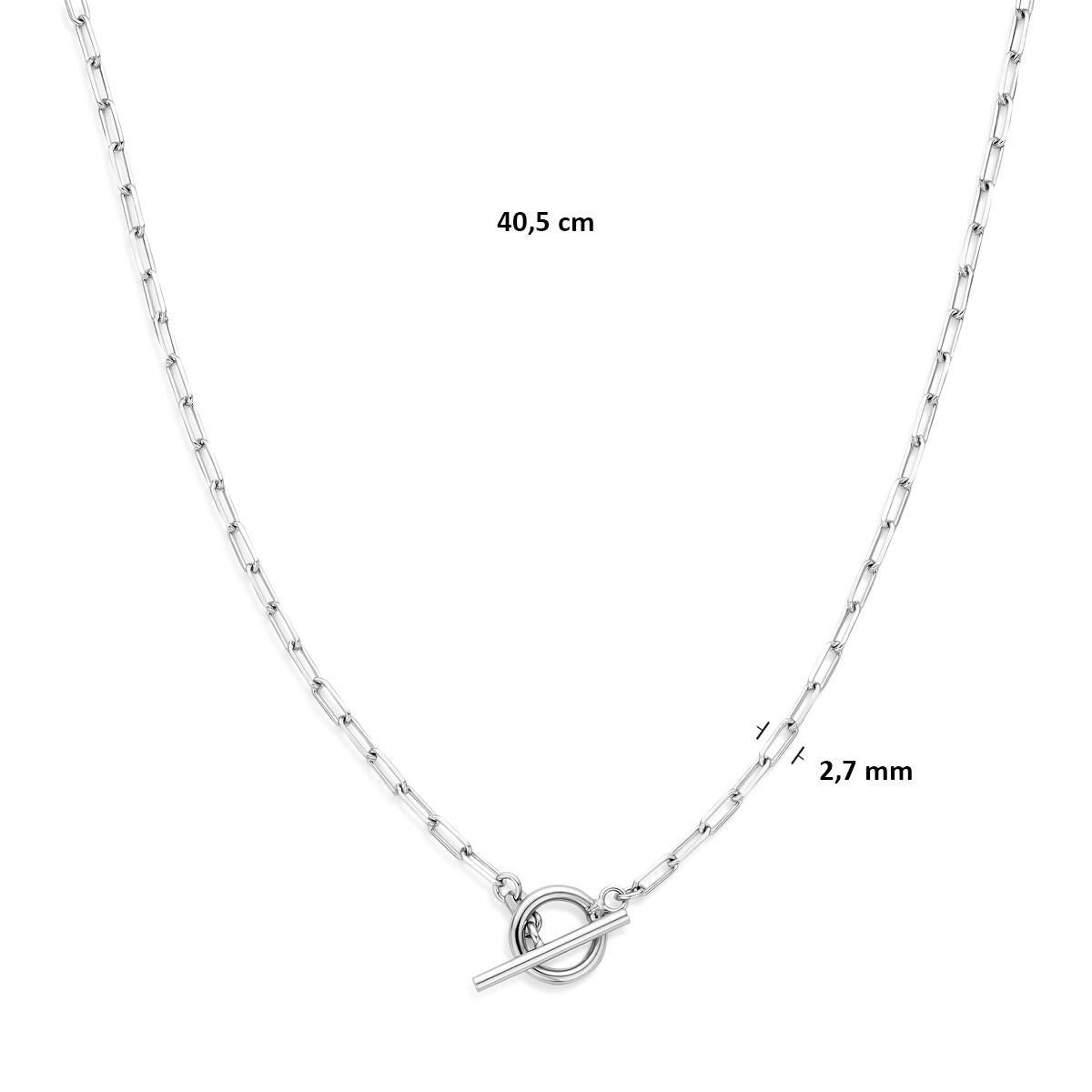 Collana in argento 925 rodiato con chiusura kapittelslot