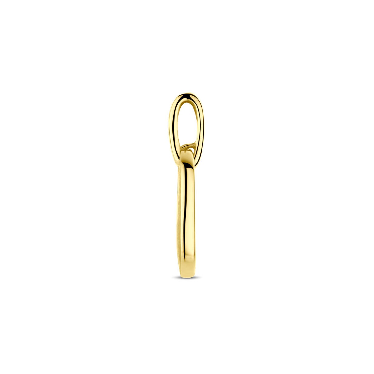 ciondolo in oro giallo 14k con diamante taglio brillante 0.03ct h si 20 mm