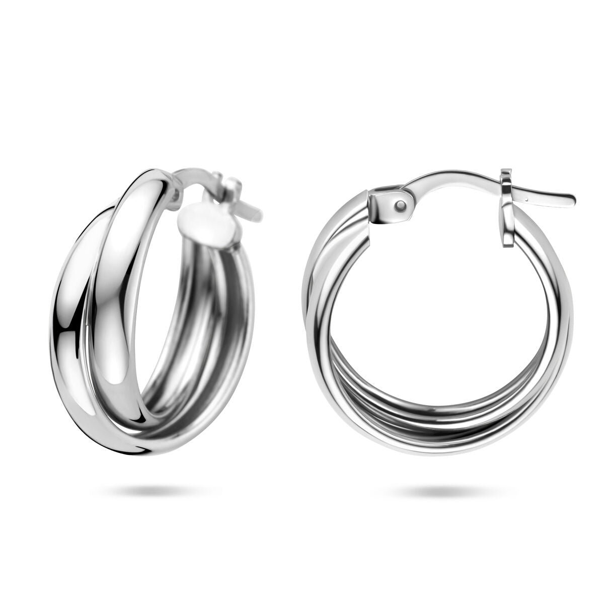 Cerchi in argento – argento 925 rodiato, 19.5x6.5 mm