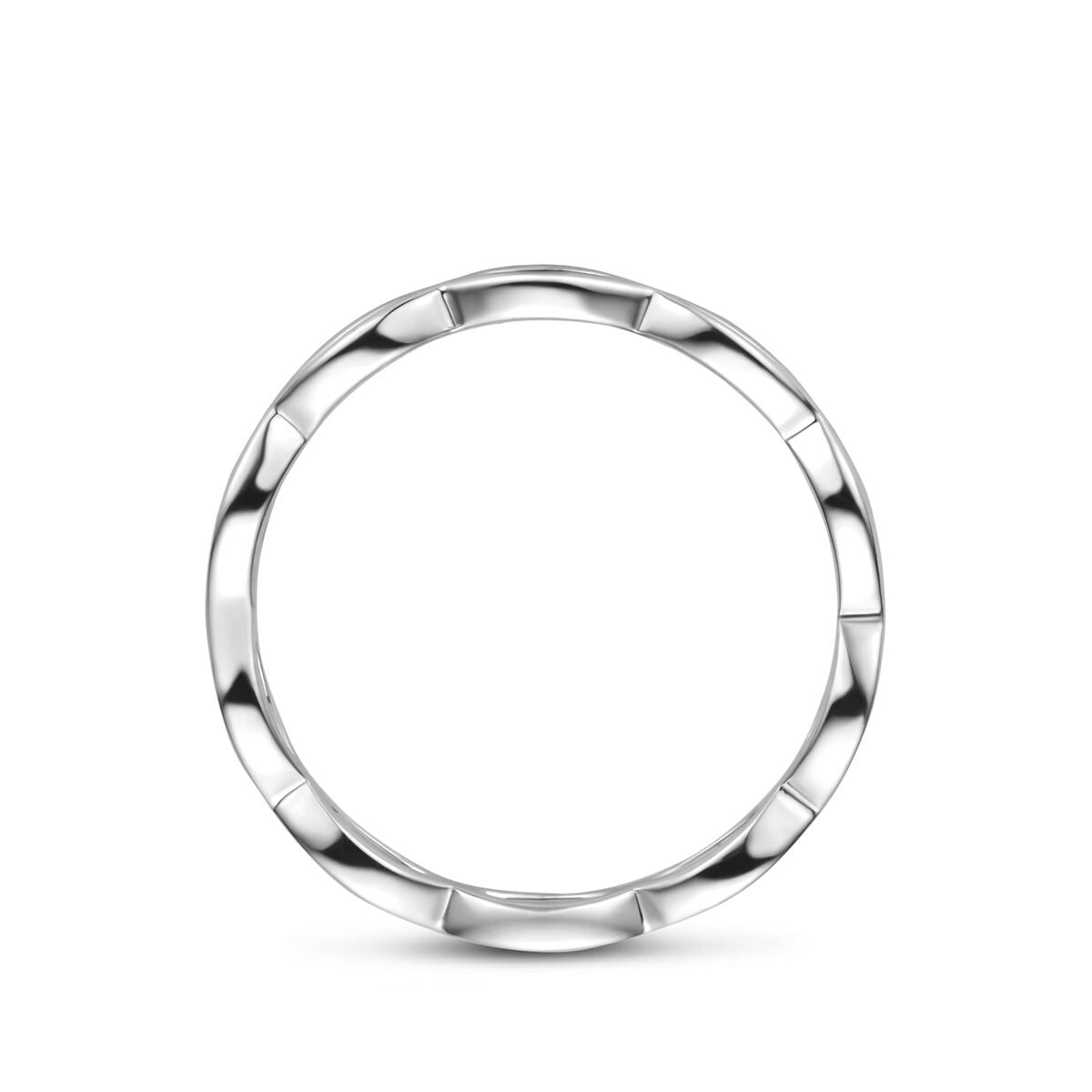 Anello in argento 925 rodiato 3 mm da donna