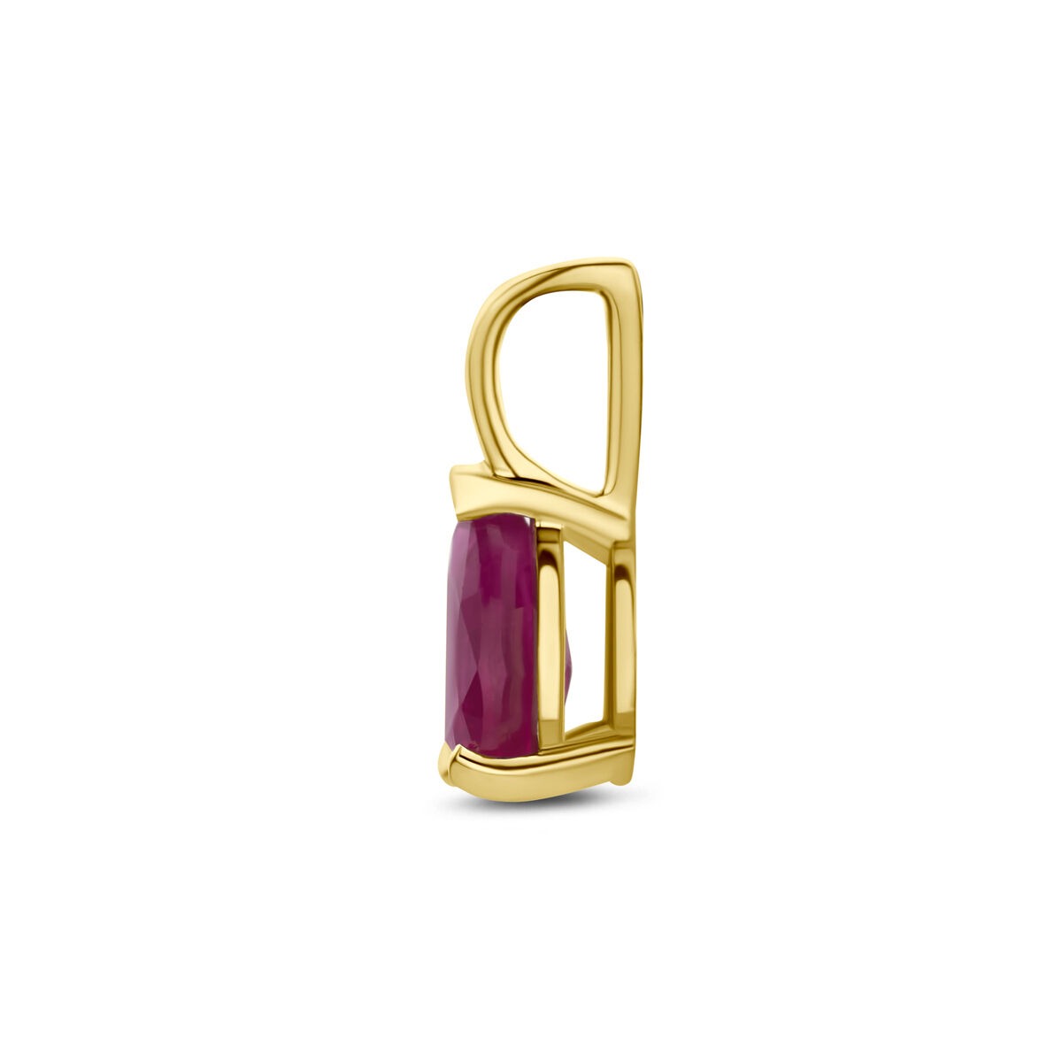 Ciondolo in oro giallo 14k con rubino