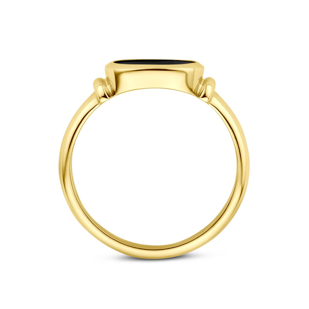 Anello in oro giallo 14k con onice