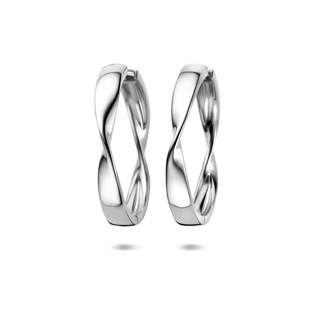 Zilveren klapoorringen dames – 40 x 5.5 mm