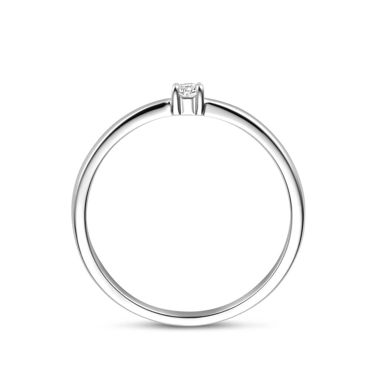 Anello in argento con zircone – montatura solitario