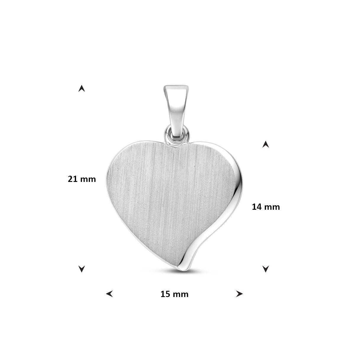 Ciondolo da incidere in argento cuore – simbolo personale d'amore