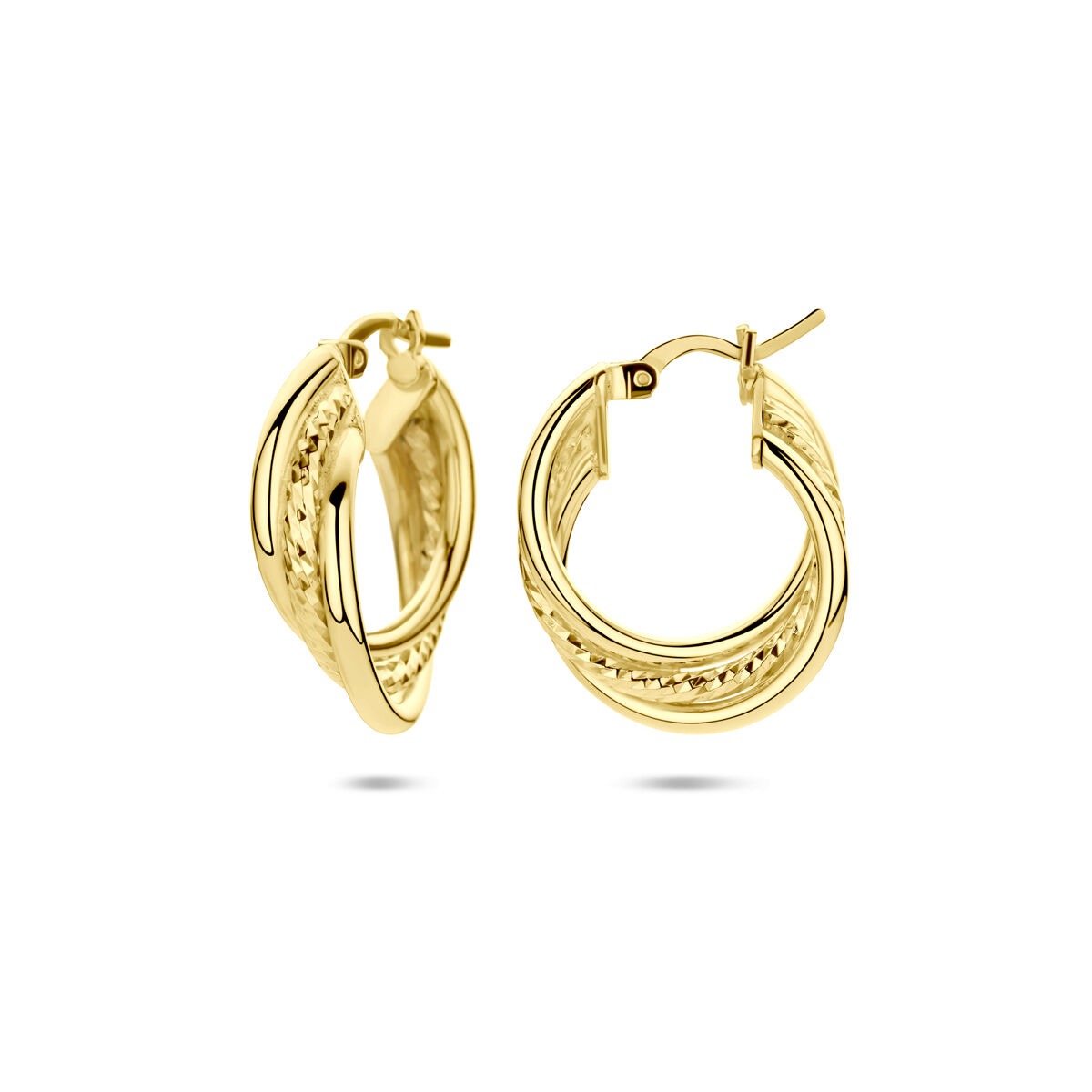Orecchini a cerchio in argento dorato – 23,5 mm