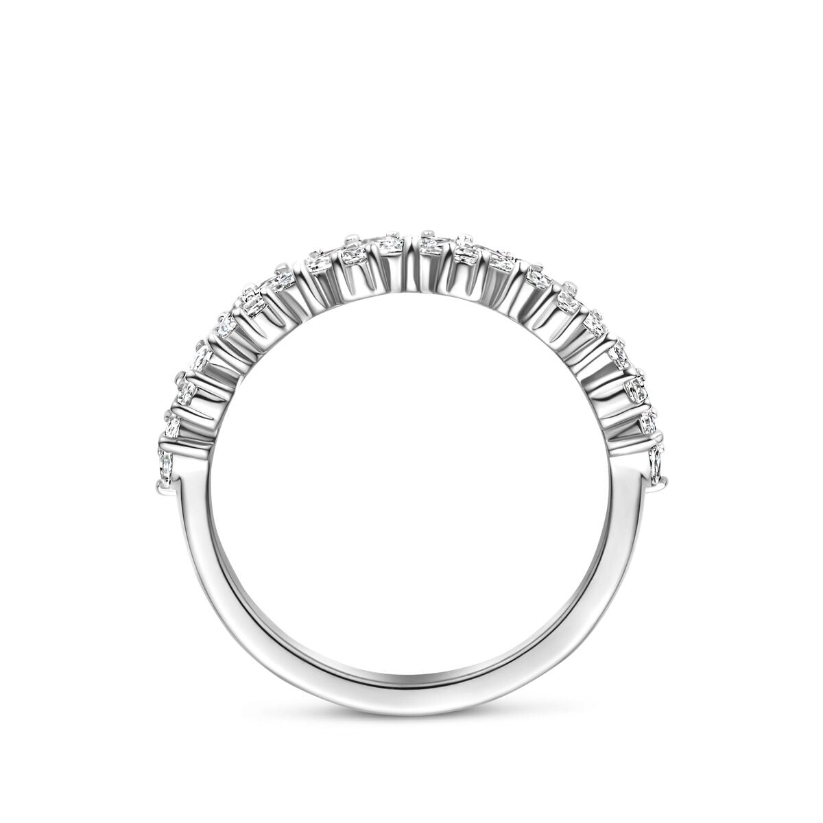 Anello in Argento 925 Rodiato con Zirconia 3,5 mm