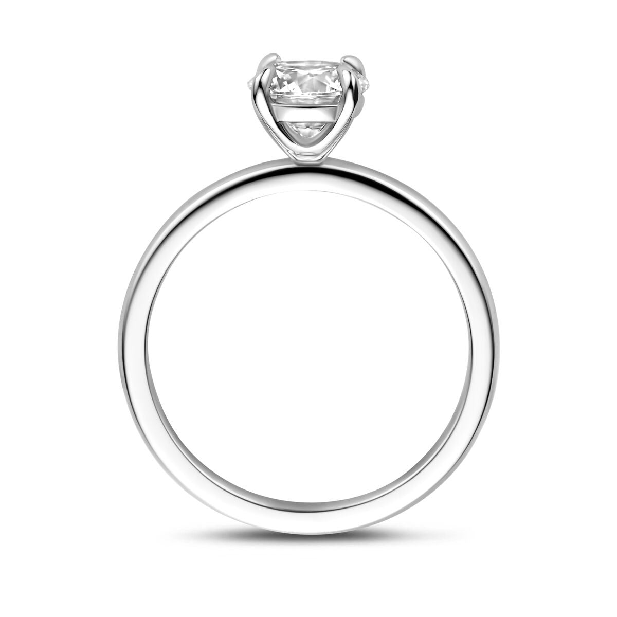 Anello solitario in argento con zirconia – 6,5 mm
