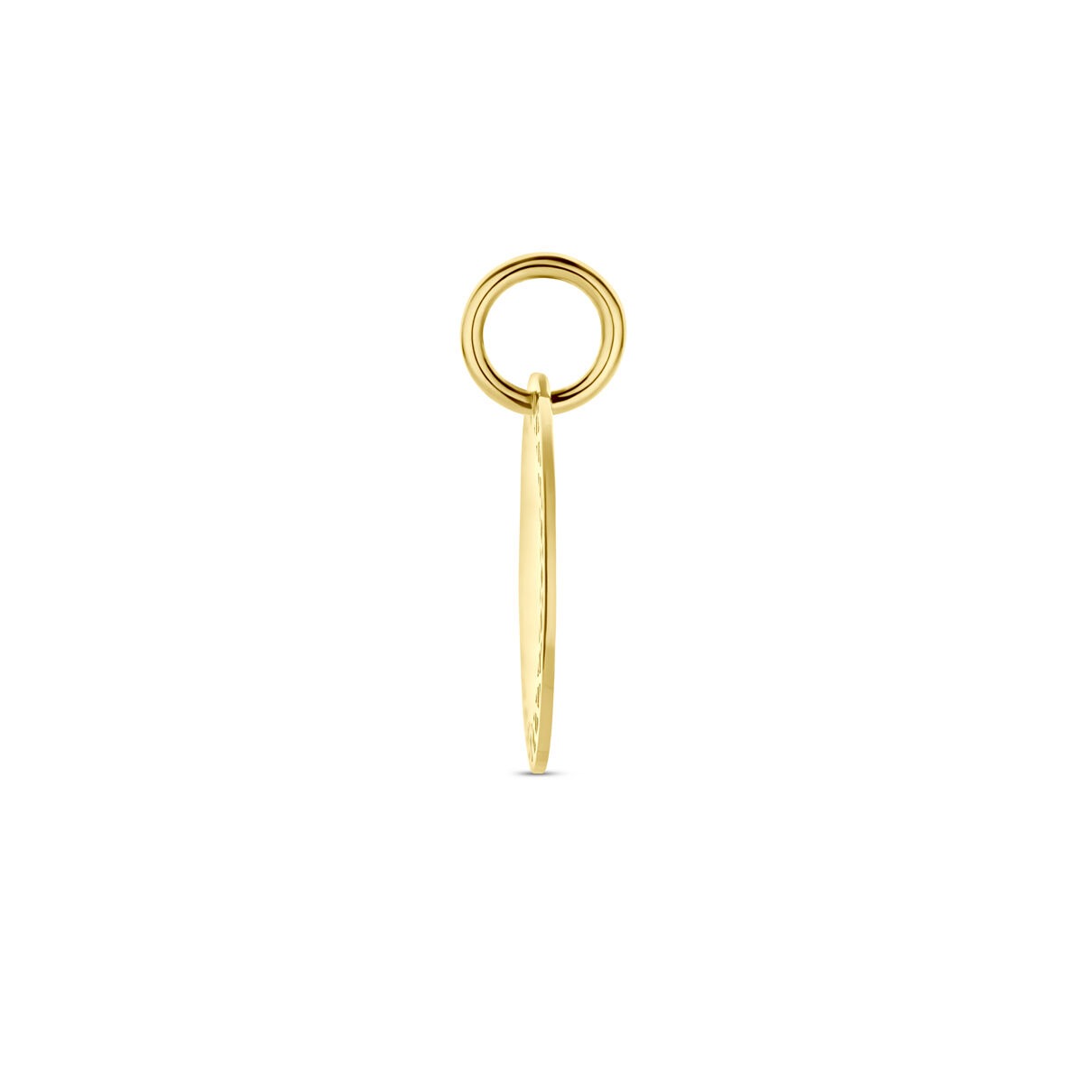Ciondolo da incidere in oro giallo 14k rotondo