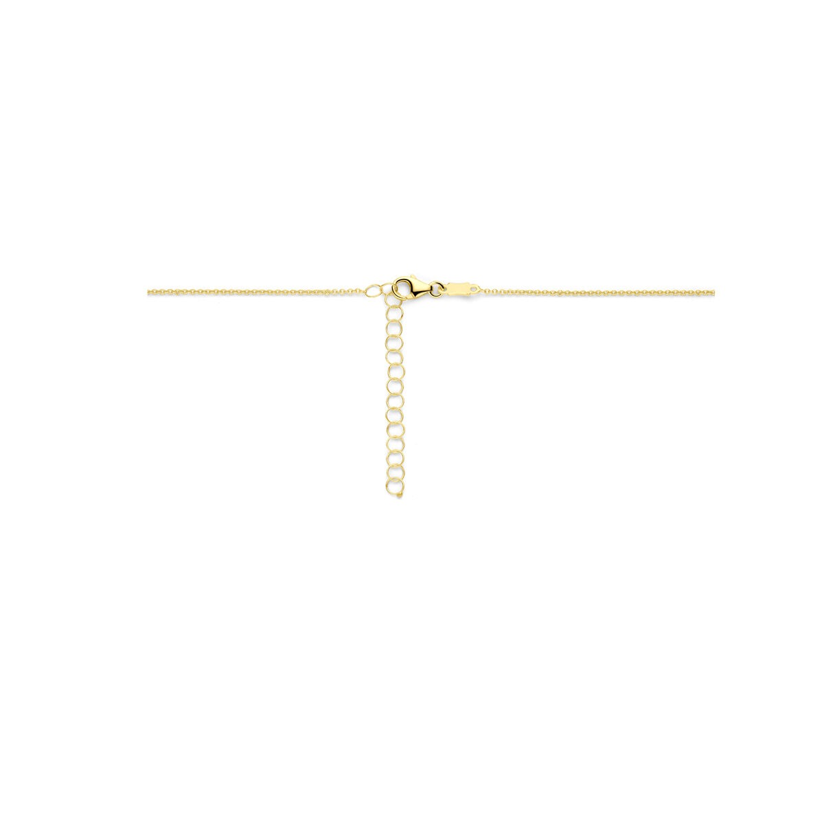 Collana da donna in oro giallo 14k con cuoricino e diamante – 40-44 cm