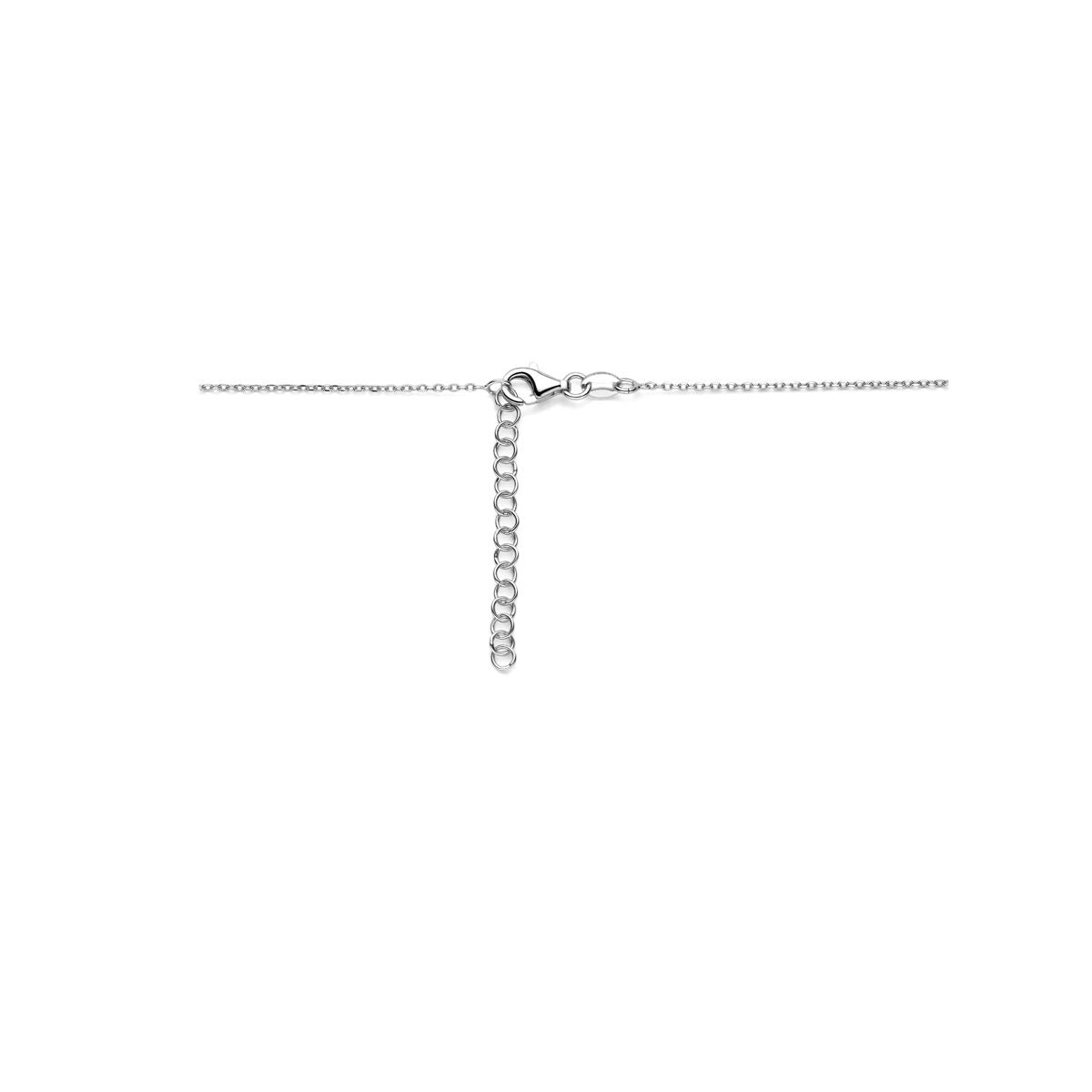 Collana d'argento con accenti a forma di goccia 40 + 4 cm